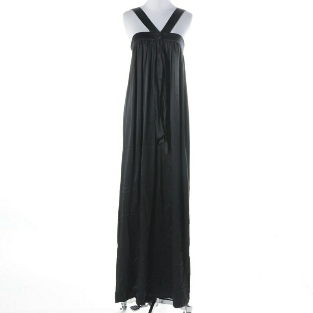 KATY RODRIGUEZ Silk Maxi Dress Black